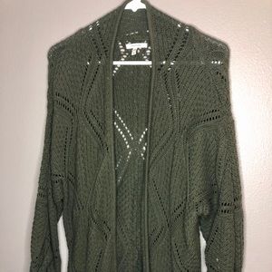 LONG GREEN CARDIGAN